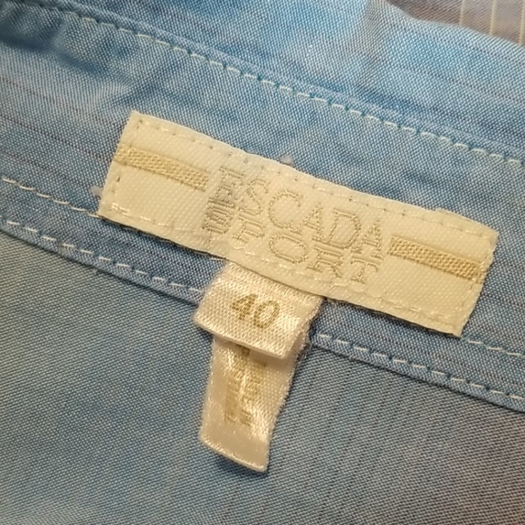 Escada Sport Long Sleeve Rainbow Button Up Shirt 40 - Picture 6 of 7